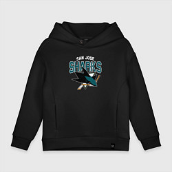 Толстовка оверсайз детская SAN JOSE SHARKS NHL, цвет: черный