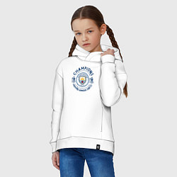 Толстовка оверсайз детская Manchester City Champions 20212022, цвет: белый — фото 2