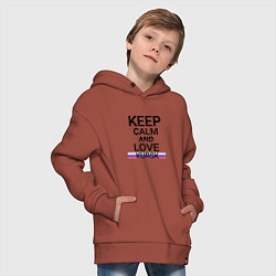 Толстовка оверсайз детская Keep calm Kursk Курск, цвет: кирпичный — фото 2
