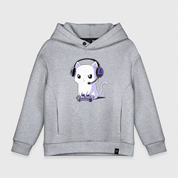 Детское худи оверсайз Котёнок игроман The kitten is a gambler