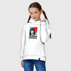 Толстовка оверсайз детская Stranger Things Eleven, цвет: белый — фото 2