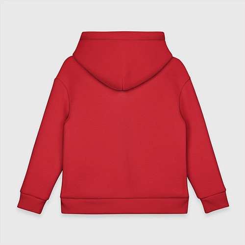Детское худи оверсайз Boss Black Text / Красный – фото 2