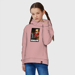 Толстовка оверсайз детская Капибарин, цвет: пыльно-розовый — фото 2