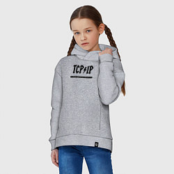 Толстовка оверсайз детская TCPIP Connecting people since 1972, цвет: меланж — фото 2