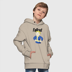 Толстовка оверсайз детская Fallout blondie boy, цвет: миндальный — фото 2