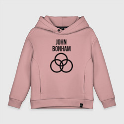 Толстовка оверсайз детская John Bonham - Led Zeppelin - legend, цвет: пыльно-розовый