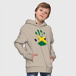 Толстовка оверсайз детская Hand Jamaica, цвет: миндальный — фото 2