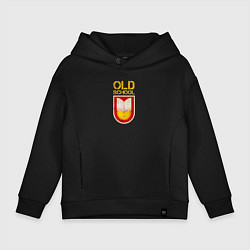 Толстовка оверсайз детская Old School emblem, цвет: черный