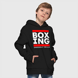 Толстовка оверсайз детская Boxing cnockout skills light, цвет: черный — фото 2