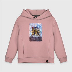 Толстовка оверсайз детская 86 район - Восемьдесят шесть, цвет: пыльно-розовый