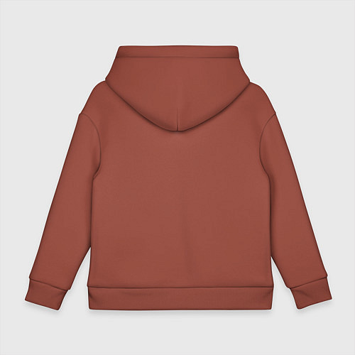 Детское худи оверсайз Капибара - рисунок / Кирпичный – фото 2