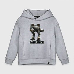 Толстовка оверсайз детская Battletech - 16 bit, цвет: меланж