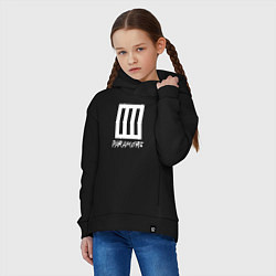 Толстовка оверсайз детская Paramore логотип, цвет: черный — фото 2