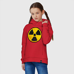 Толстовка оверсайз детская Atomic Nuclear, цвет: красный — фото 2