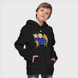Толстовка оверсайз детская Spoke - vault boy, цвет: черный — фото 2