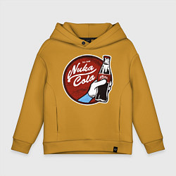 Толстовка оверсайз детская Nuka cola sticker, цвет: горчичный