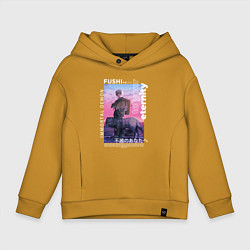 Толстовка оверсайз детская Фуши бессмернтый, цвет: горчичный