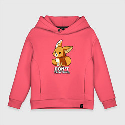 Толстовка оверсайз детская Offended fox, цвет: коралловый