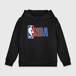 Толстовка оверсайз детская NBA - big logo, цвет: черный
