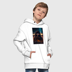 Толстовка оверсайз детская Пусстынный странник, цвет: белый — фото 2