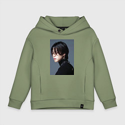 Толстовка оверсайз детская Dark side Jimin, цвет: авокадо