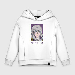 Толстовка оверсайз детская Гриффит сокол, цвет: белый