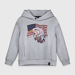 Толстовка оверсайз детская American eagle, цвет: меланж