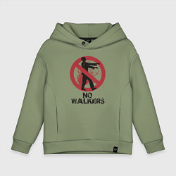 Толстовка оверсайз детская No walkers, цвет: авокадо