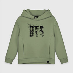 Толстовка оверсайз детская BTS logo, цвет: авокадо