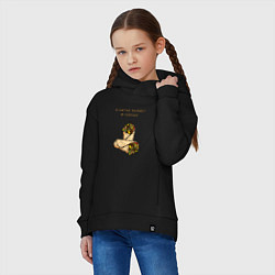Толстовка оверсайз детская Счастье в лаваше, цвет: черный — фото 2