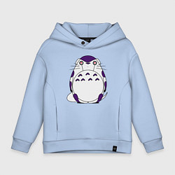 Толстовка оверсайз детская Totoro Frieza, цвет: мягкое небо