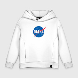 Толстовка оверсайз детская Диана в стиле NASA, цвет: белый