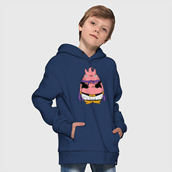 Толстовка оверсайз детская Totoro Majin Buu, цвет: тёмно-синий — фото 2