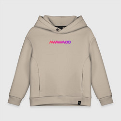 Толстовка оверсайз детская Mamamoo gradient logo, цвет: миндальный