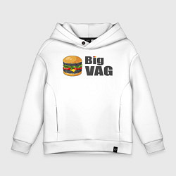 Толстовка оверсайз детская Big VAGodroch, цвет: белый