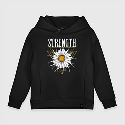 Толстовка оверсайз детская Strength, цвет: черный