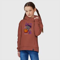 Толстовка оверсайз детская LA Lakers Kobe, цвет: кирпичный — фото 2