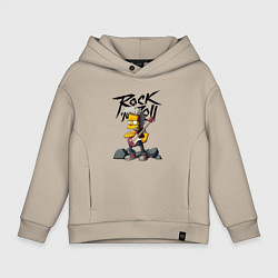 Толстовка оверсайз детская Simpsons Rock, цвет: миндальный