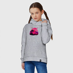 Толстовка оверсайз детская Пляжное ретро, цвет: меланж — фото 2