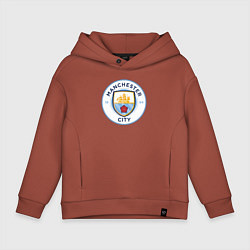 Толстовка оверсайз детская Manchester City FC, цвет: кирпичный