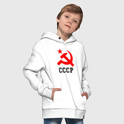 Толстовка оверсайз детская СССР стиль, цвет: белый — фото 2
