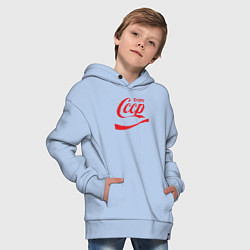 Толстовка оверсайз детская СССР Enjoy, цвет: мягкое небо — фото 2