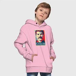 Толстовка оверсайз детская Stalin USSR, цвет: светло-розовый — фото 2