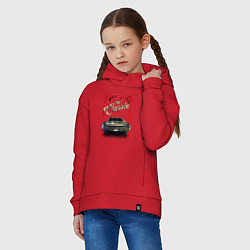Толстовка оверсайз детская Классика автомобиль Chevrolet Impala, цвет: красный — фото 2