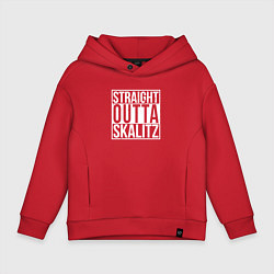 Толстовка оверсайз детская Straight outta Skalitz, цвет: красный