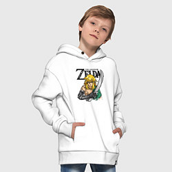 Толстовка оверсайз детская The Legend of Zelda - Tears of the Kingdom, цвет: белый — фото 2