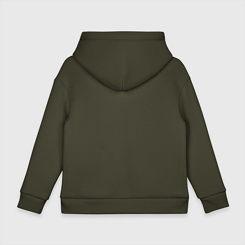 Детское худи оверсайз Anime girl in town / Хаки – фото 2