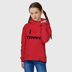 Толстовка оверсайз детская I Love Tennis, цвет: красный — фото 2