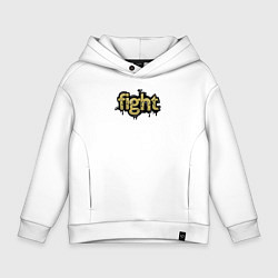Толстовка оверсайз детская Fight graffiti, цвет: белый