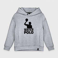 Толстовка оверсайз детская Водное поло, цвет: меланж